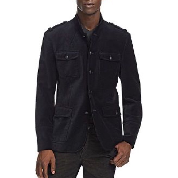 Kenneth Cole velour military jacket